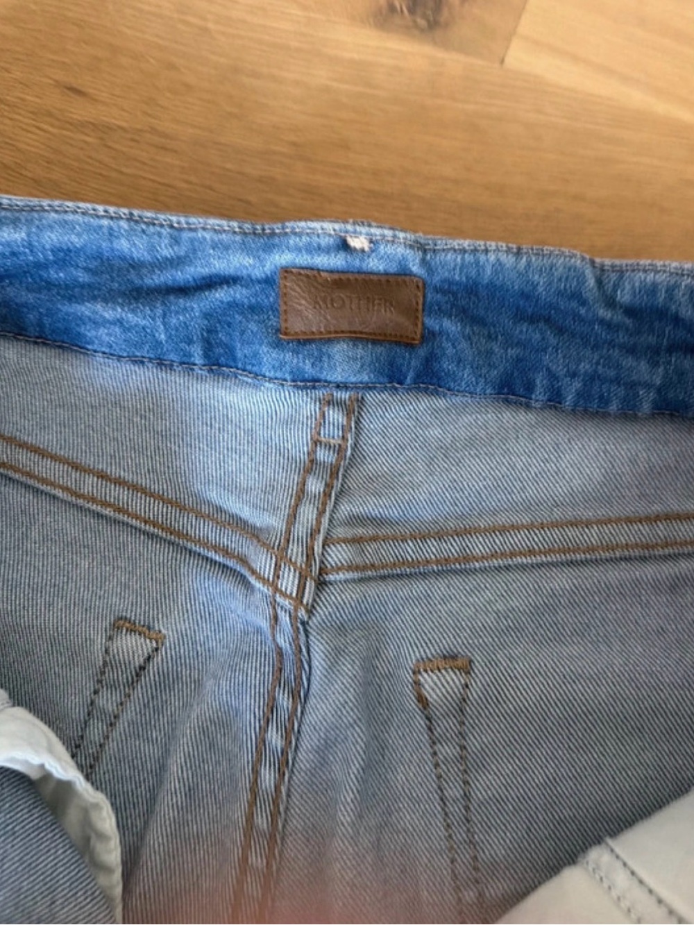 The Roller Fray Mother Denim Jeans 27 Waist Wide Leg - Picture 8 of 8